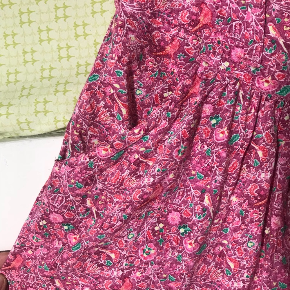 Pink Patterned American Eagle Skirt w/ Pockets